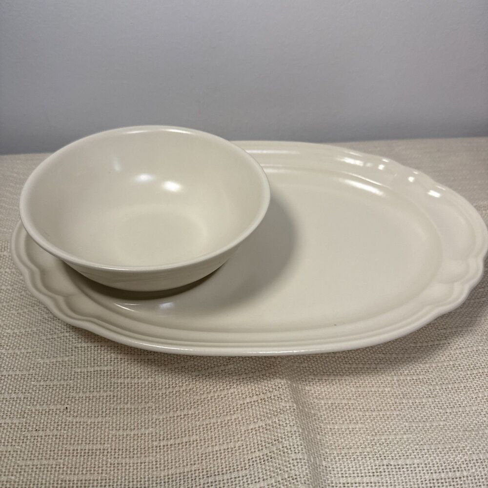 Pfaltzgraff Soup Sandwich Combo Plate Color Medley Buff Matte (3 Available)
